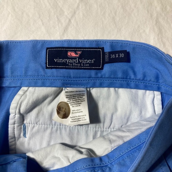 Vineyard Vines Pants Men's Size 36x30 Blue Breaker Flat Straight Stretch Chino - Picture 4 of 8